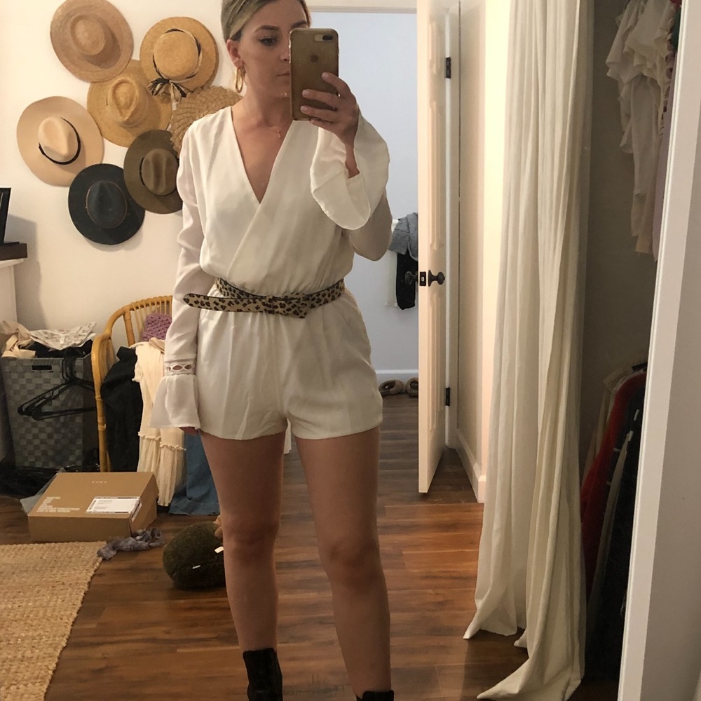Stone Cold Fox white romper size 2